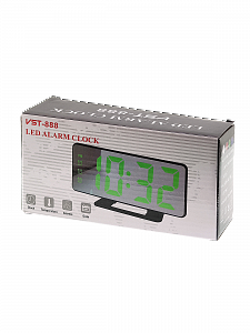 Часы электронные настольные от сети с будильником и термометром VST 888-1 Красные